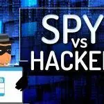 en-tête d'infographie d'espion vs hack