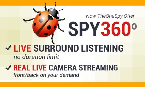 TheOneSpy जासूसी 360 लाइव सुनने के चारों ओर