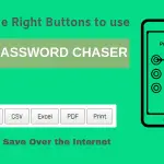पासवर्ड चेज़र का उपयोग करने के लिए सही बटन दबाएं