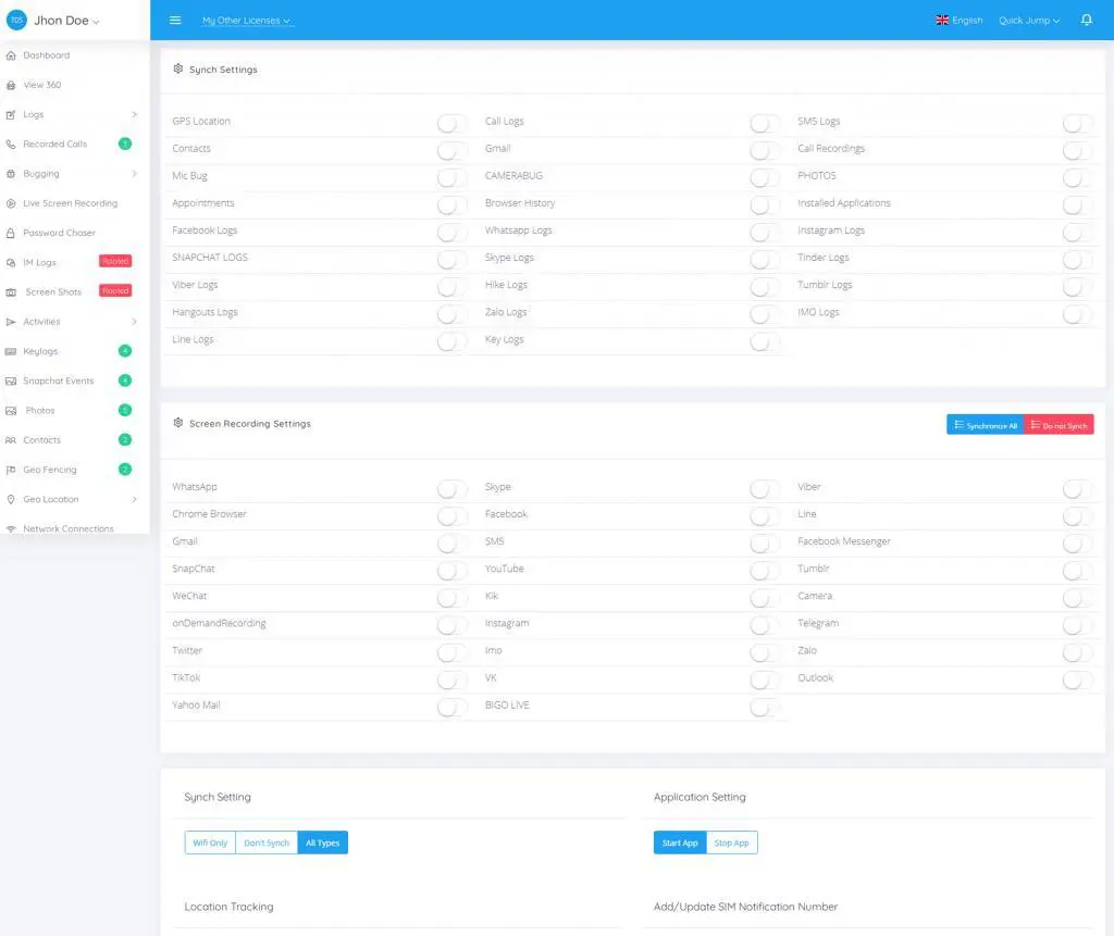 botones del tablero de control remoto