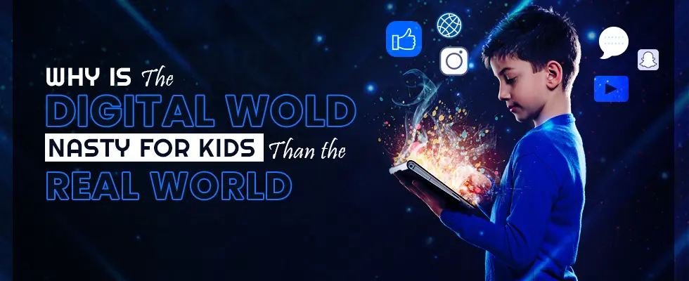 Monde numérique méchant pour les enfants
