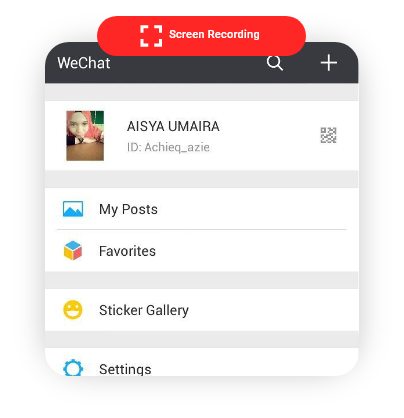 wechat ekran kaydı