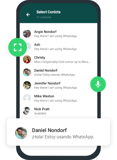 Applicazione per registrare lo schermo di Whatsapp