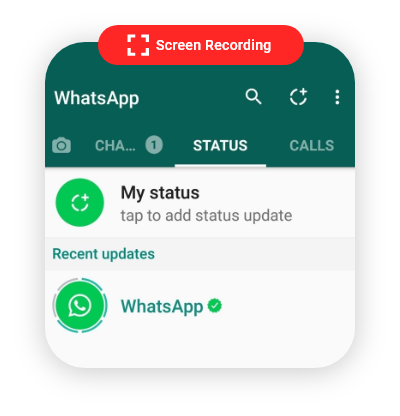 application d'enregistrement d'écran WhatsApp