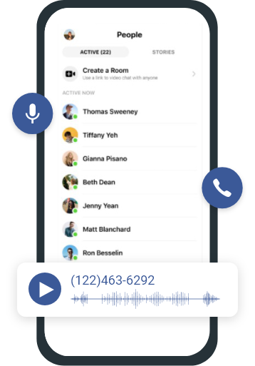 fb group chat & voice call recording